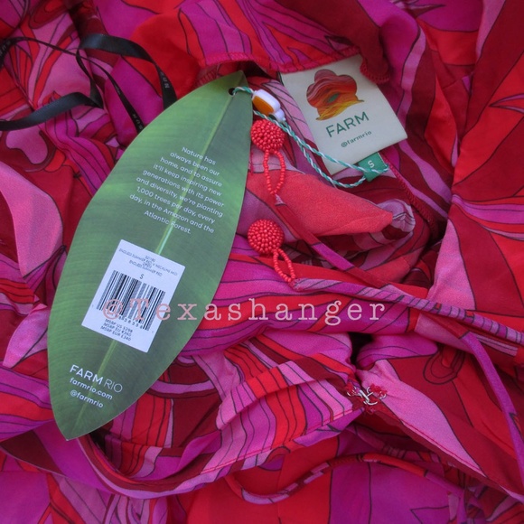 NWT Farm Rio Endless Summer V Neck Midi Dress S Small - Picture 15 of 16